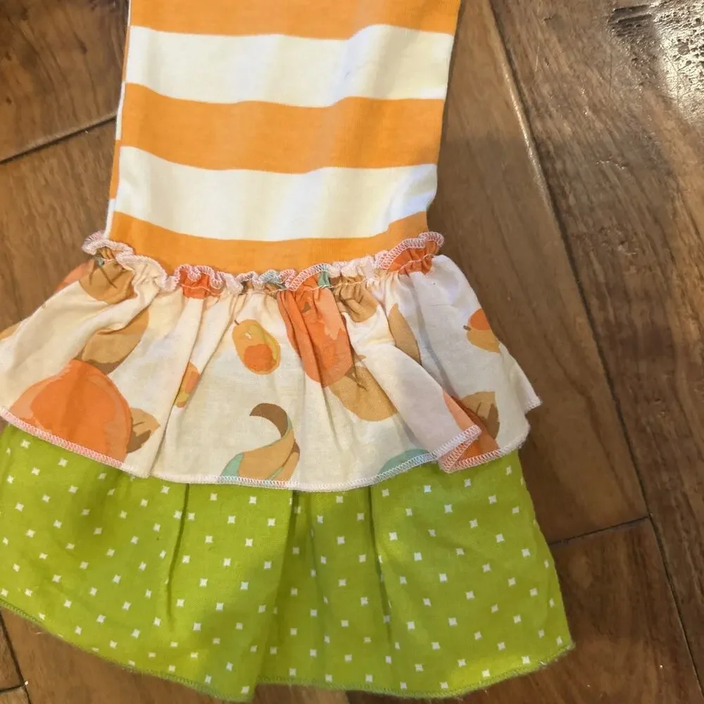 Giggle Moon Girls Long Sleeve Dress Pants Set 4t Ruffles Long Sleeve Orange Fall
